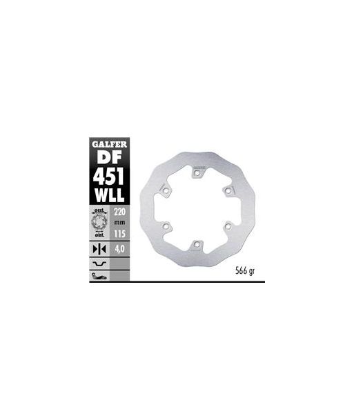DISC WAVE FIXED SOLID 220x4mm