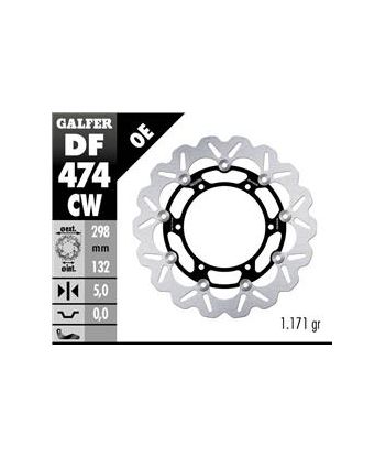DISC WAVE FLOATING COMPLETE (C. ALU.) 298x5mm