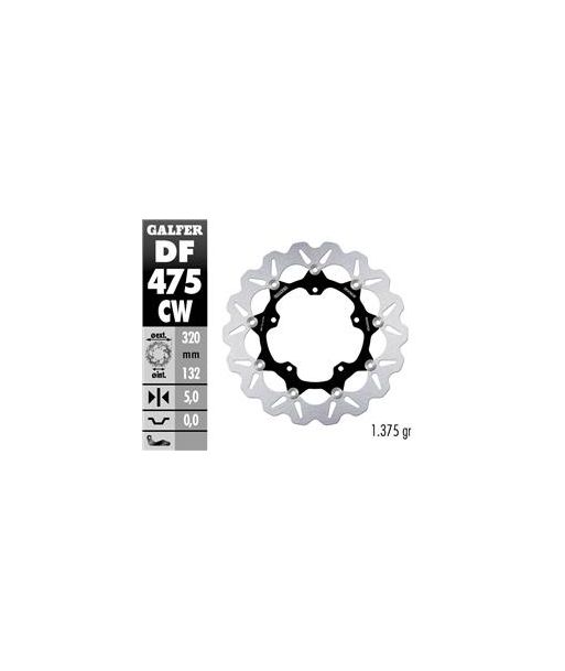 DISC WAVE FLOATING GROOVED RIGHT (C. ALU.) 320x5mm