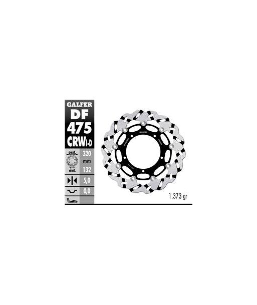 DISC WAVE FLOATING GROOVED LEFT (C. ALU.) 320x5mm