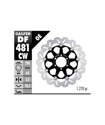 DISC WAVE FLOATING COMPLETE (C. ALU.) 300x5mm