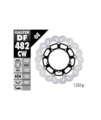 DISC WAVE FLOATING GROOVED RIGHT (C. ALU.) 310x5mm