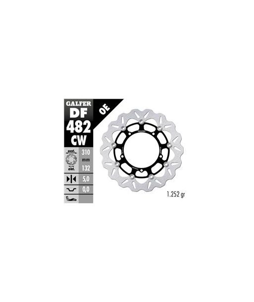 DISC WAVE FLOATING GROOVED RIGHT (C. ALU.) 310x5mm