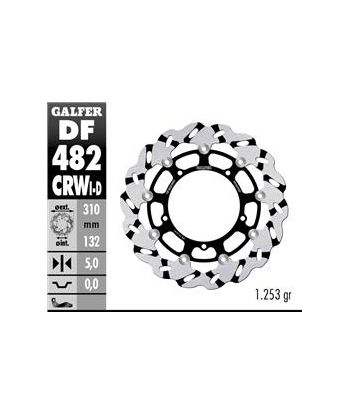 DISC WAVE FLOATING GROOVED LEFT (C. ALU.) 310x5mm