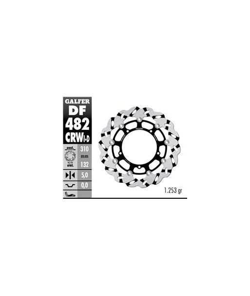 DISC WAVE FLOATING GROOVED LEFT (C. ALU.) 310x5mm