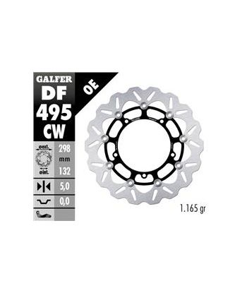 DISC WAVE FLOATING GROOVED RIGHT (C. ALU.) 298x5mm