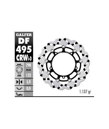 DISC WAVE FLOATING COMPLETE (C. ALU.) 298x5mm
