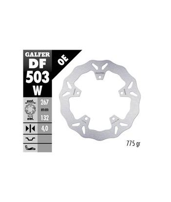 DISC WAVE FLOATING (C. STEEL) 267x4mm