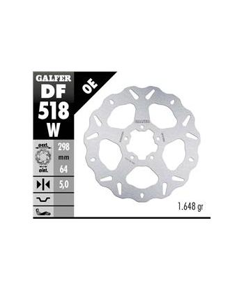 DISC WAVE FLOATING (C. STEEL) 298x5mm