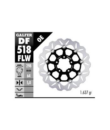 DISC WAVE FIXED 298x5mm