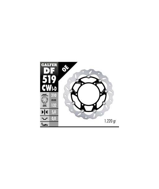 DISC WAVE FLOATING RIGHT (C. ALU.) 310x5mm