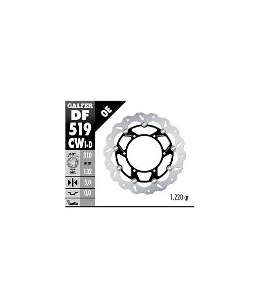 DISC WAVE FLOATING LEFT (C. ALU.) 310x5mm