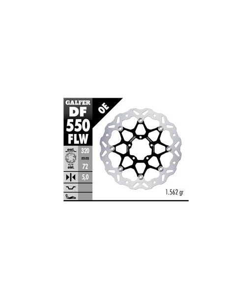 DISC WAVE FLOATING (C. STEEL) 320x5mm