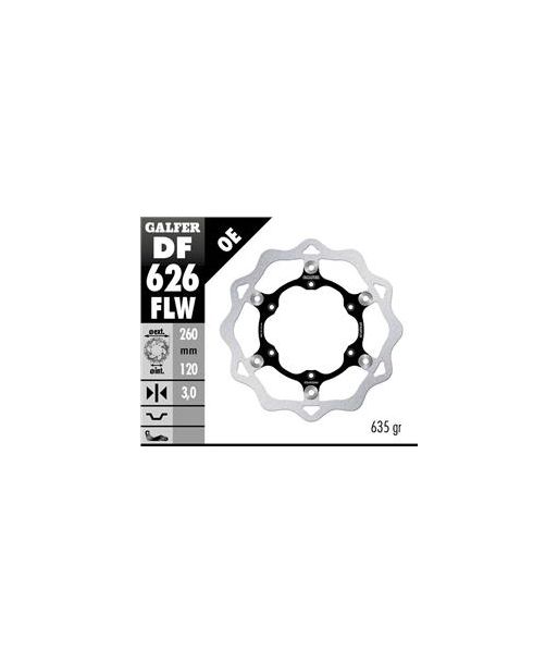 DISC WAVE FLOATING (C. STEEL) 260x3mm