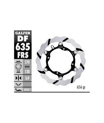 DISC WAVE FLOATING OVERSIZE GROOVED (C. STEEL) 270