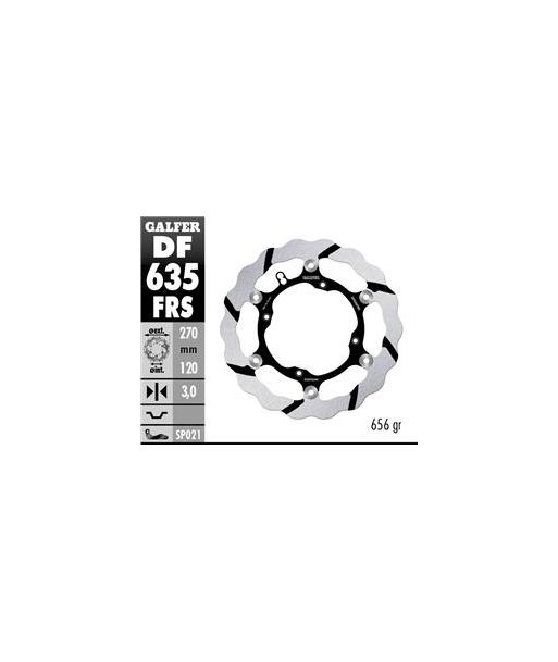 DISC WAVE FLOATING OVERSIZE GROOVED (C. STEEL) 270