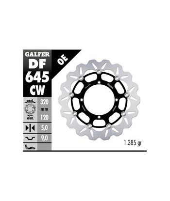 DISC WAVE FLOATING COMPLETE (C. ALU.) 320x5mm