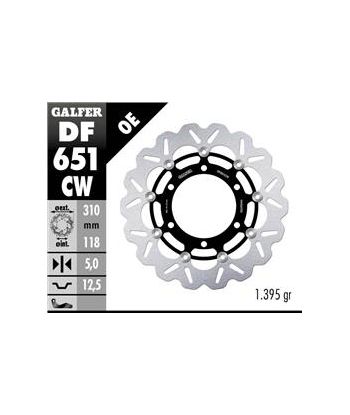 DISC WAVE FLOATING COMPLETE (C. ALU.) 310x5mm