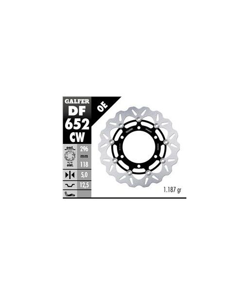 DISC WAVE FLOATING COMPLETE (C. ALU.) 296x5mm