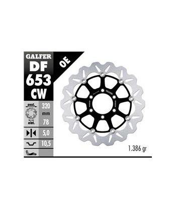 DISC WAVE FLOATING COMPLETE (C. ALU.) 320x5mm