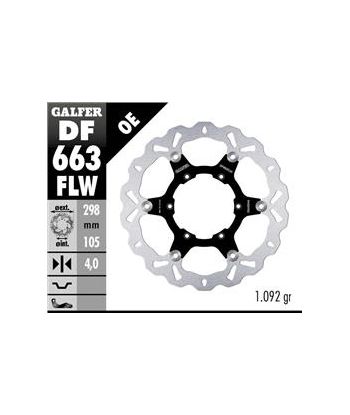 DISC WAVE FLOATING (C. STEEL) 298x4mm