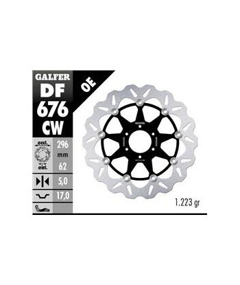 DISC WAVE FLOATING COMPLETE (C. ALU.) 296x5mm
