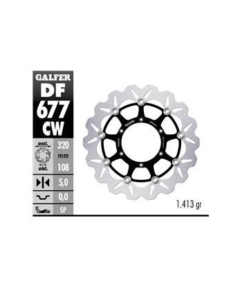 DISC WAVE FLOATING (C. STEEL) 260x3mm