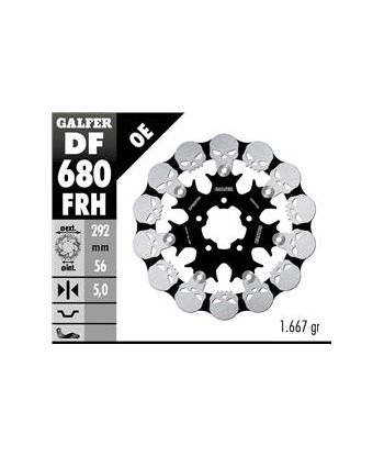 DISC WAVE SKULL DESIGN FLOATING (C. STEEL) 292x5mm