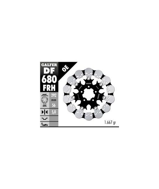DISC WAVE SKULL DESIGN FLOATING (C. STEEL) 292x5mm