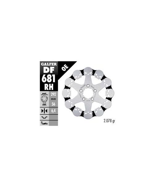 DISC WAVE SKULL DESIGN FLOATING 292x5mm