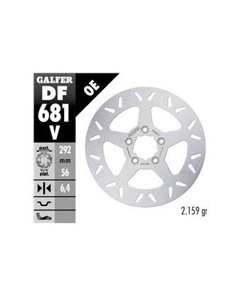 DISC WAVE SKULL DESIGN FIXED 292x6.4mm