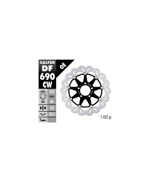 DISC WAVE FLOATING COMPLETE (C. ALU.) 310x5mm