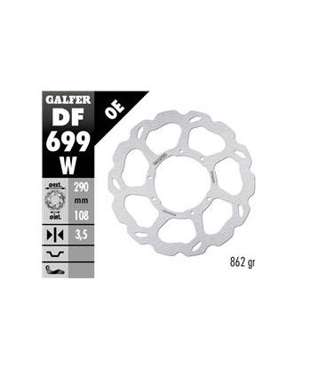 DISC WAVE FLOATING (C. STEEL) 290x4mm