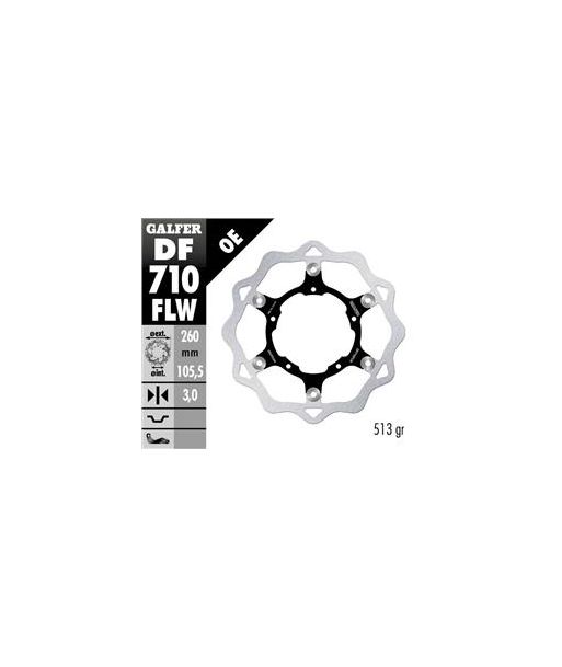DISC WAVE FLOATING (C. STEEL) 260x3mm