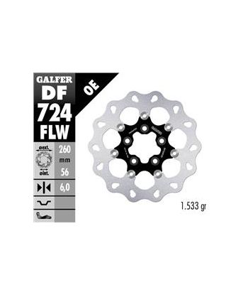 DISC WAVE FLOATING (C. STEEL) 260x6mm