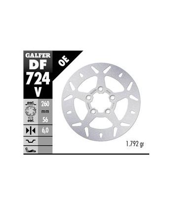 DISC WAVE SKULL DESIGN FIXED 260x6mm