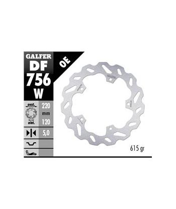 DISC WAVE FIXED 220x5mm