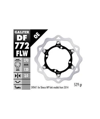 DISC WAVE FLOATING (C. STEEL) 270x3mm