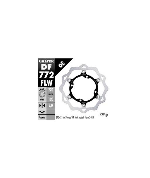 DISC WAVE FLOATING (C. STEEL) 270x3mm
