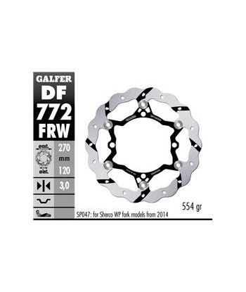 DISC WAVE FLOATING GROOVED (C. STEEL) 270x3mm