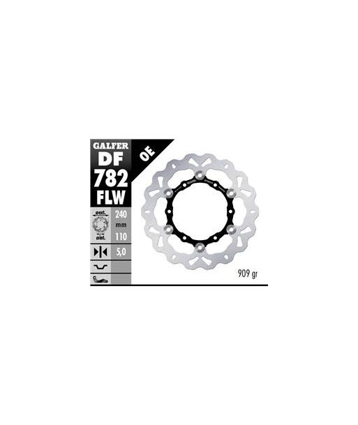 DISC WAVE FLOATING (C. STEEL) 240x5mm