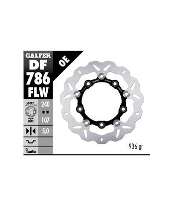 DISC WAVE FLOATING (C. STEEL) 240x5mm