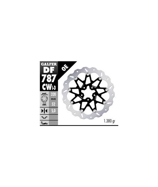 DISC WAVE FLOATING COMPLETE LEFT (ALU. C.) 320x5mm