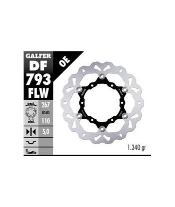 DISC WAVE FLOATING (C. STEEL) 267x5mm
