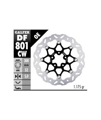 DISC WAVE FLOATING 300x5mm (C. ALU.)