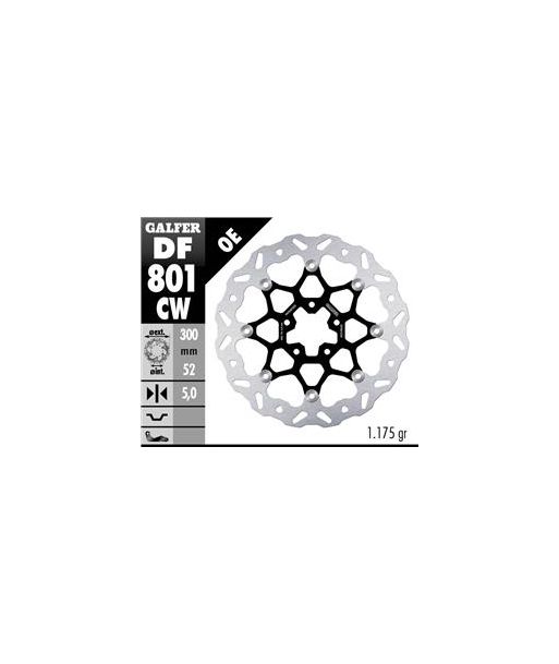 DISC WAVE FLOATING 300x5mm (C. ALU.)
