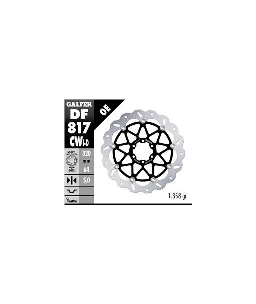 DISC WAVE FLOATING COMPLETE LEFT (C. ALU.) 320x5mm