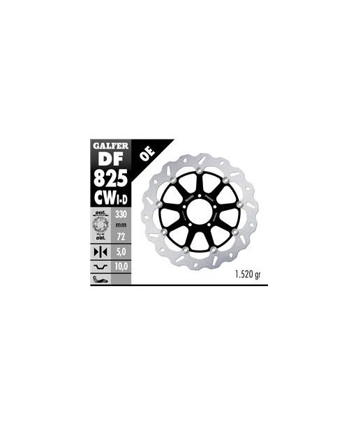 DISC WAVE FLOATING COMPLETE LEFT (C. ALU.) 330x5mm