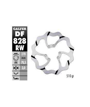 DISC WAVE FLOATING GROOVED (C. STEEL) 270x3mm