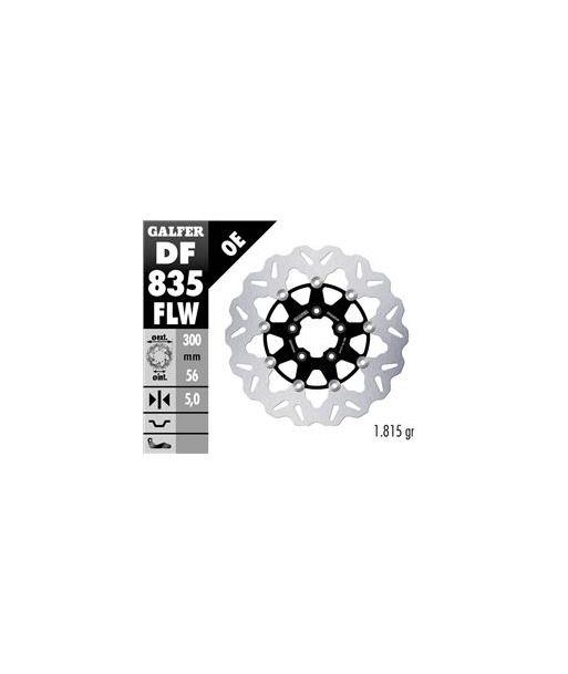 DISC WAVE FLOATING COMPLETE (C. ALU.) 300x5mm